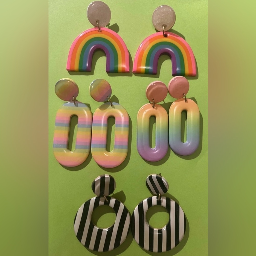 4 pair! BLUSH DAISY SET!